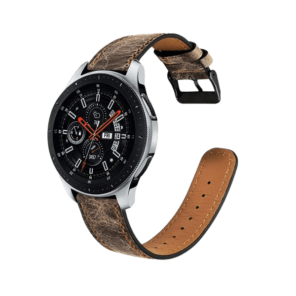 Bandmeister® Armband Echtleder brown cracks für Federsteg Uhr 22mm