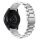 Bandmeister® Armband 3-Segment Edelstahl Business silver für Federsteg Uhr 22mm