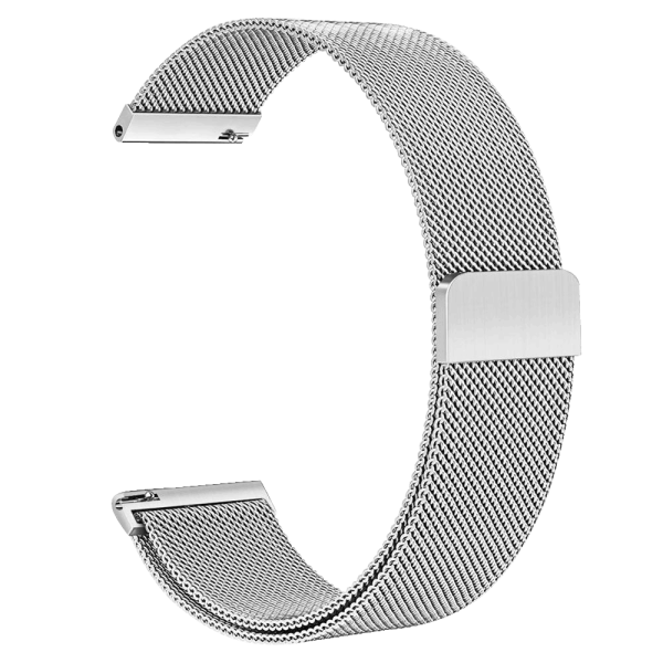 Bandmeister® Armband Milanaise Magnetverschluss silver für Federsteg Uhr 20mm