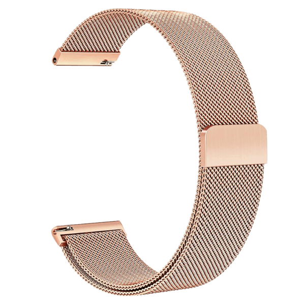 Bandmeister® Armband Milanaise Magnetverschluss rose gold für Federsteg Uhr 20mm