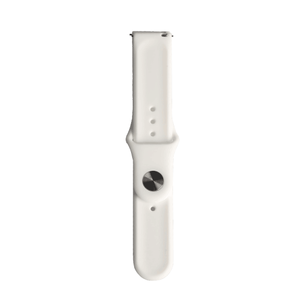 Bandmeister® Armband Silikon Klassik white für Federsteg Uhr 22mm