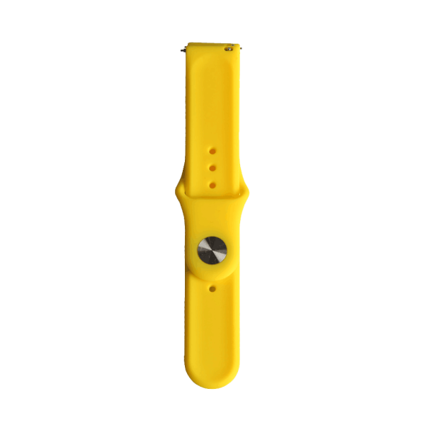 Bandmeister® Armband Silikon Klassik yellow für Federsteg Uhr 22mm