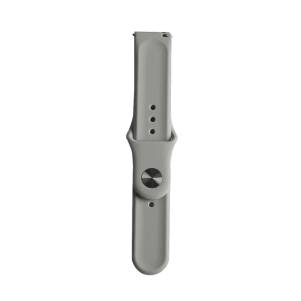 Bandmeister® Armband Silikon Klassik gray für Federsteg Uhr 22mm