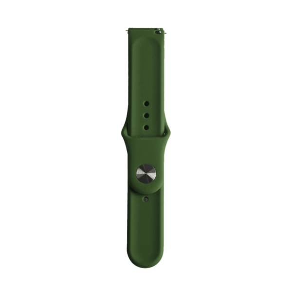 Bandmeister® Armband Silikon Klassik dark green für Federsteg Uhr 22mm