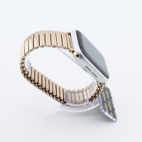 Bandmeister® Armband Edelstahl Glieder dehnbar rose gold für Apple Watch 42/44/45mm