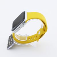 Bandmeister® Armband Silikon Delfin yellow für Apple Watch 42/44/45mm