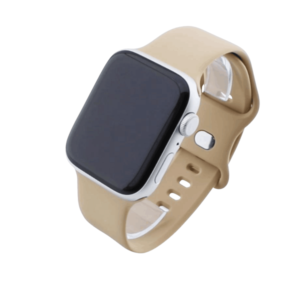 Bandmeister® Armband Silikon Delfin walnut für Apple Watch 42/44/45mm