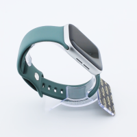 Bandmeister® Armband Silikon Delfin pine green für Apple Watch 38/40/41mm