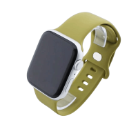 Bandmeister® Armband Silikon Delfin olive green für Apple Watch 42/44/45mm