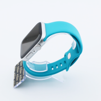 Bandmeister® Armband Silikon Delfin teal für Apple Watch 38/40/41mm