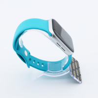 Bandmeister® Armband Silikon Delfin teal für Apple Watch 42/44/45mm