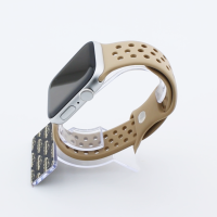 Bandmeister® Armband Silikon Sport Delfin walnut für Apple Watch 42/44/45mm