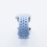 Bandmeister® Armband Silikon Sport Delfin light blue für Apple Watch 42/44/45mm