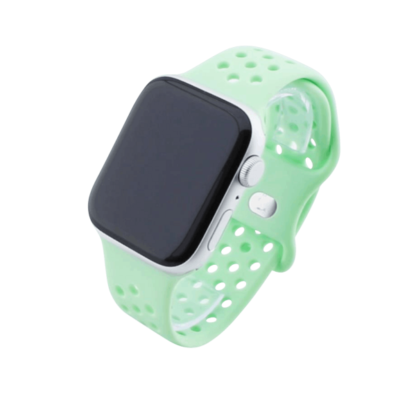 Bandmeister® Armband Silikon Sport Delfin apple green für Apple Watch 42/44/45mm