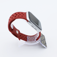 Bandmeister® Armband Silikon Sport Delfin burgundy für Apple Watch 38/40/41mm