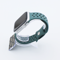 Bandmeister® Armband Silikon Sport Delfin pine green für Apple Watch 38/40/41mm