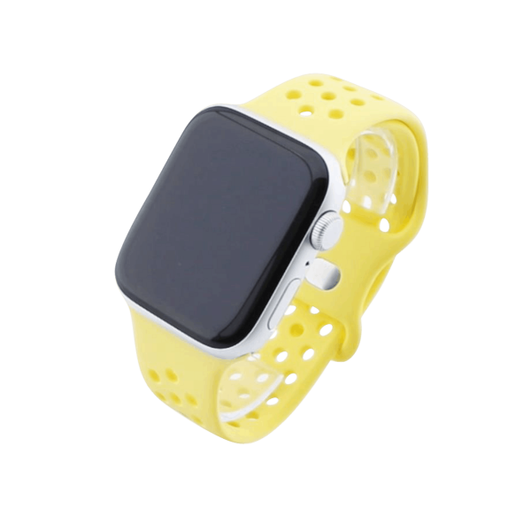 Bandmeister® Armband Silikon Sport Delfin yellow für Apple Watch 42/44/45mm
