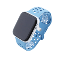 Bandmeister® Armband Silikon Sport Delfin sky blue für Apple Watch 42/44/45mm