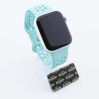 Bandmeister® Armband Silikon Sport Delfin turquoise für Apple Watch 42/44/45mm