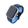 Bandmeister® Armband Silikon Sport Hexagon black-blue für Apple Watch 42/44/45mm