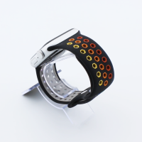 Bandmeister® Armband Silikon Sport Hexagon black-colorful für Apple Watch 38/40/41mm