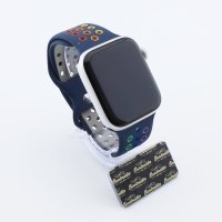 Bandmeister® Armband Silikon Sport Hexagon blue-colorful für Apple Watch 38/40/41mm