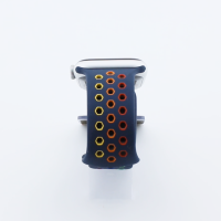 Bandmeister® Armband Silikon Sport Hexagon blue-colorful für Apple Watch 38/40/41mm