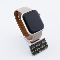 Bandmeister® Armband Silikon Magnetverschluss Raphael khaki/brown für Apple Watch 38/40/41mm