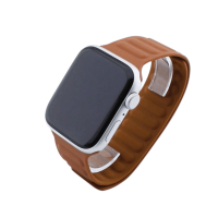 Bandmeister® Armband Silikon Magnetverschluss Raphael brown/brown für Apple Watch 42/44/45mm
