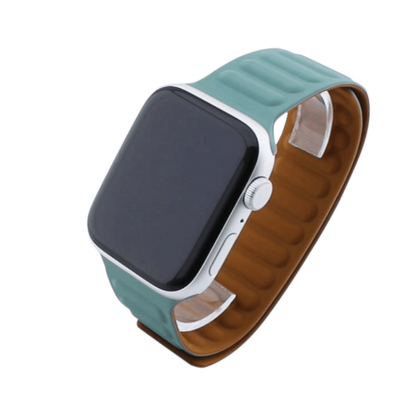 Bandmeister® Armband Silikon Magnetverschluss Raphael copper green/brown für Apple Watch 38/40/41mm