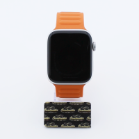 Bandmeister® Armband Silikon Magnetverschluss Raphael orange-red/brown für Apple Watch 38/40/41mm