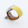 Bandmeister® Armband Silikon Magnetverschluss Raphael yellow/brown für Apple Watch 42/44/45mm