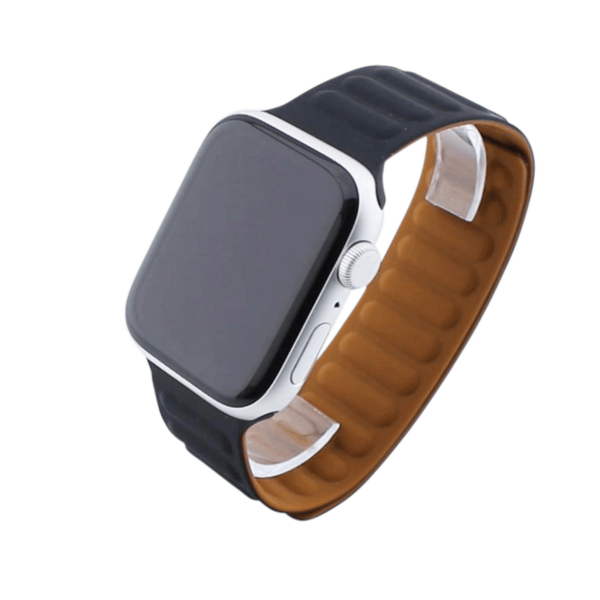 Bandmeister® Armband Silikon Magnetverschluss Raphael black/brown für Apple Watch 38/40/41mm