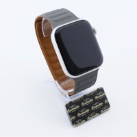 Bandmeister® Armband Silikon Magnetverschluss Raphael gray/brown für Apple Watch 38/40/41mm