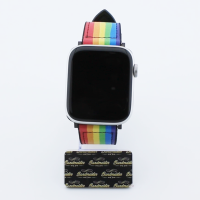 Bandmeister® Armband Kunstleder Silikon rainbow für Apple Watch 38/40/41mm