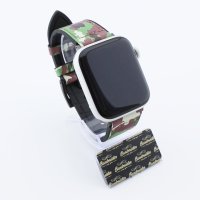 Bandmeister® Armband Kunstleder Silikon camouflage green für Apple Watch 38/40/41mm