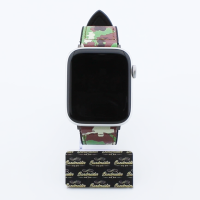 Bandmeister® Armband Kunstleder Silikon camouflage green für Apple Watch 42/44/45mm