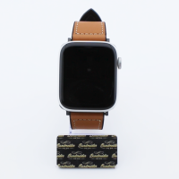 Bandmeister® Armband Kunstleder Silikon brown für Apple Watch 42/44/45mm