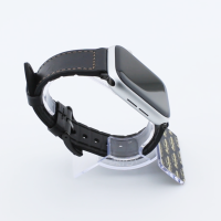 Bandmeister® Armband Kunstleder Silikon black für Apple Watch 38/40/41mm