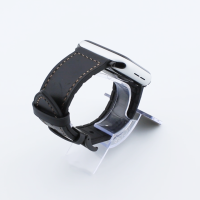 Bandmeister® Armband Kunstleder Silikon black für Apple Watch 42/44/45mm