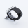 Bandmeister® Armband Kunstleder Silikon black für Apple Watch 42/44/45mm