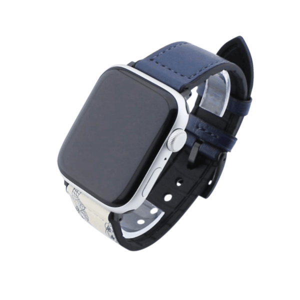 Bandmeister® Armband Kunstleder Silikon blue-sea für Apple Watch 38/40/41mm