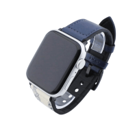 Bandmeister® Armband Kunstleder Silikon blue-sea für Apple Watch 38/40/41mm