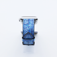 Bandmeister® Armband Kunstleder Silikon blue-ornaments für Apple Watch 42/44/45mm