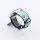 Bandmeister® Armband Kunstleder Silikon light blue-ornaments für Apple Watch 42/44/45mm