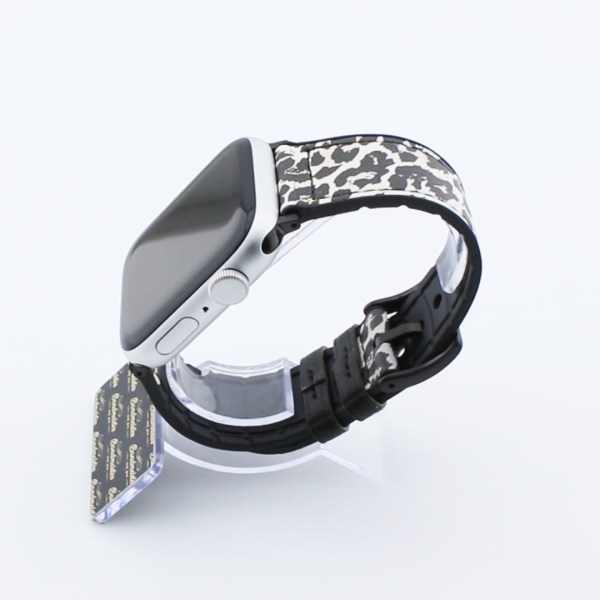 Bandmeister® Armband Kunstleder Silikon leopard für Apple Watch