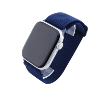 Bandmeister® Armband Stretchgewebe mit Schlaufe blue für Apple Watch 38/40/41mm