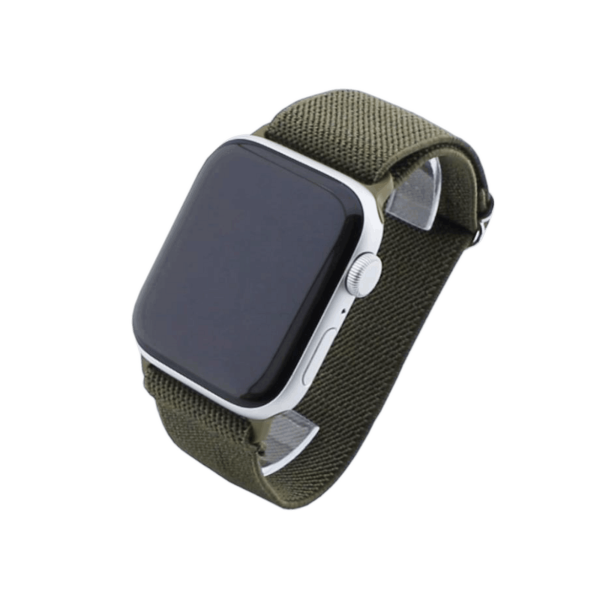Bandmeister® Armband Stretchgewebe mit Schlaufe green für Apple Watch 38/40/41mm