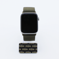 Bandmeister® Armband Stretchgewebe mit Schlaufe green für Apple Watch 42/44/45mm