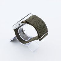 Bandmeister® Armband Stretchgewebe mit Schlaufe green für Apple Watch 42/44/45mm